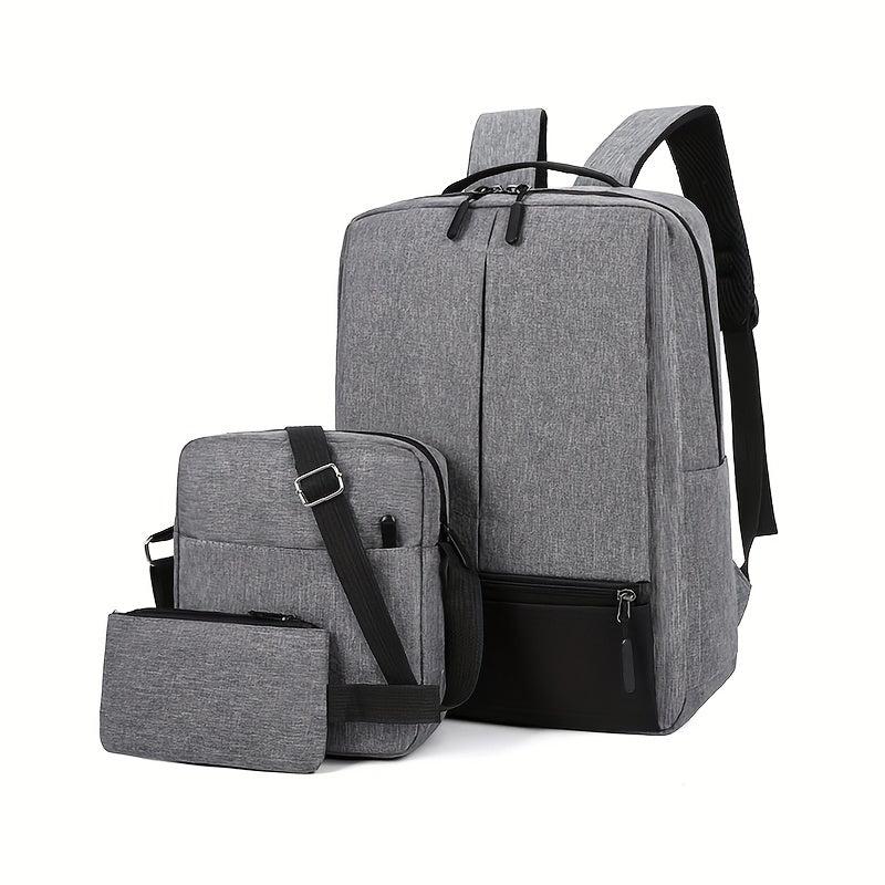 Men's Large Capacity Laptop Backpack Set