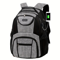 Large Capacity Travel Backpack 43x18 cm Business Laptop USB Charging Port
