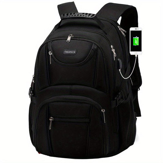 Large Capacity Travel Backpack 43x18 cm Business Laptop USB Charging Port