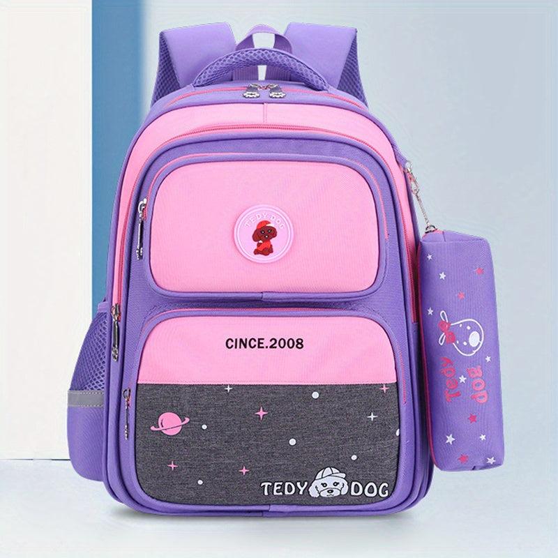 2pcs Backpack And Pen Bag Set for Elementary School Kids