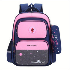 2pcs Backpack And Pen Bag Set for Elementary School Kids
