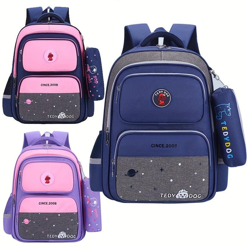 2pcs Backpack And Pen Bag Set for Elementary School Kids