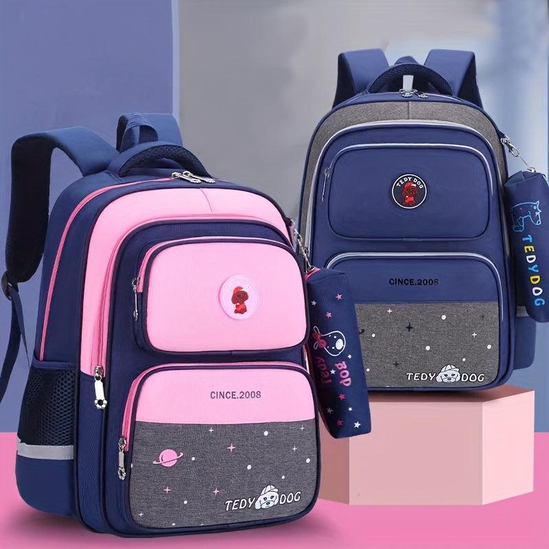 2pcs Backpack And Pen Bag Set for Elementary School Kids