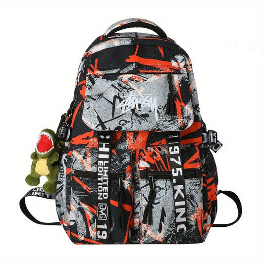 Street Graffiti Backpack Large Capacity Student Schoolbag