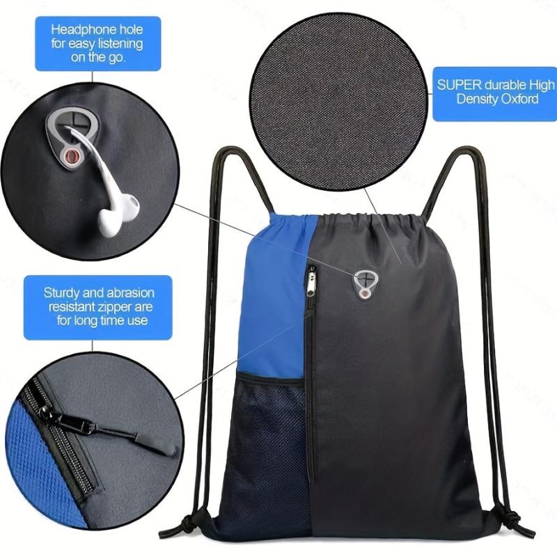 Portable Drawstring Backpack for Travel, Sports & Gym