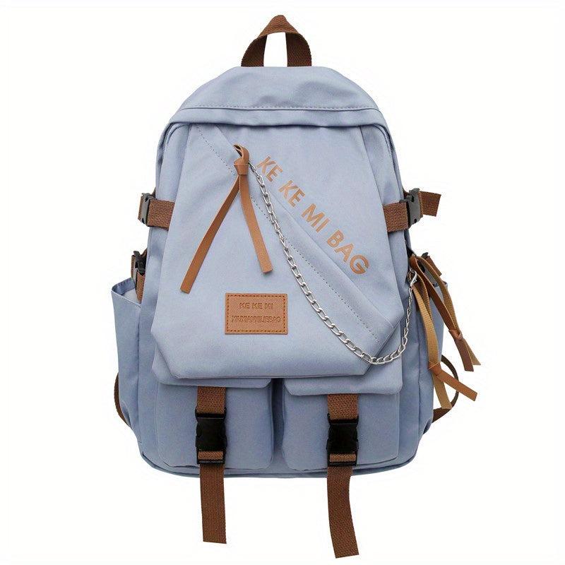 High Capacity Chain Travel Backpack for High School Students
