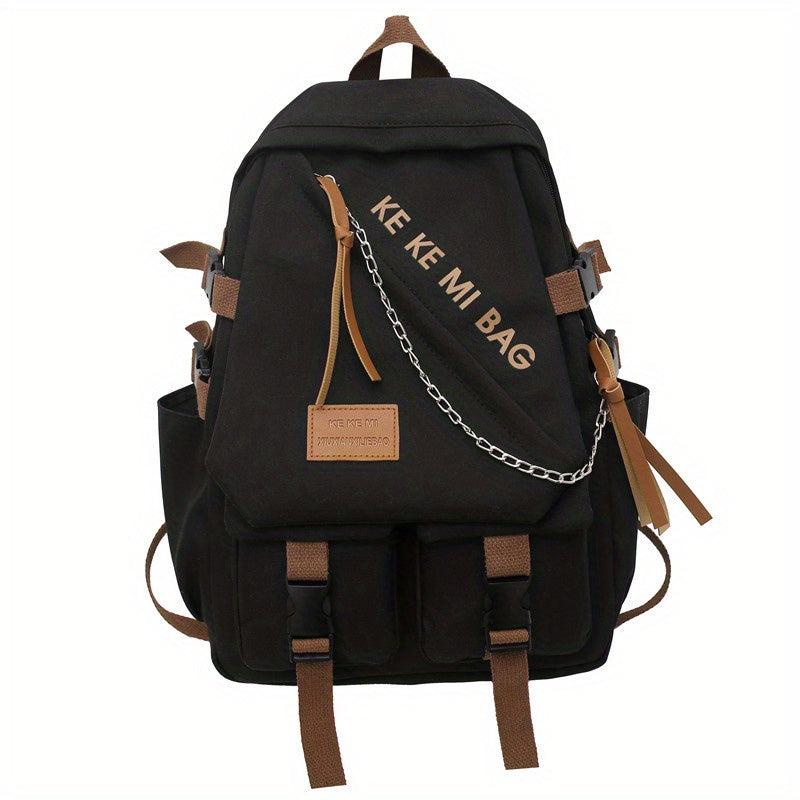High Capacity Chain Travel Backpack for High School Students