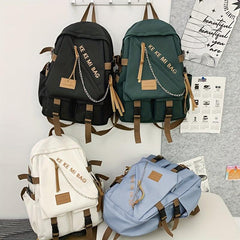 High Capacity Chain Travel Backpack for High School Students
