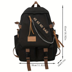 High Capacity Chain Travel Backpack for High School Students