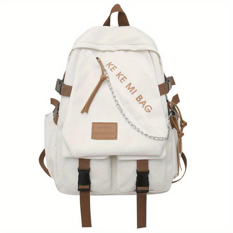 High Capacity Chain Travel Backpack for High School Students