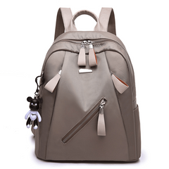 Khaki Backpack Double Shoulder Bag Travel Lightweight Casual Women's