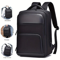 Men's Large Capacity Backpack with USB Charging Port & Luggage Strap
