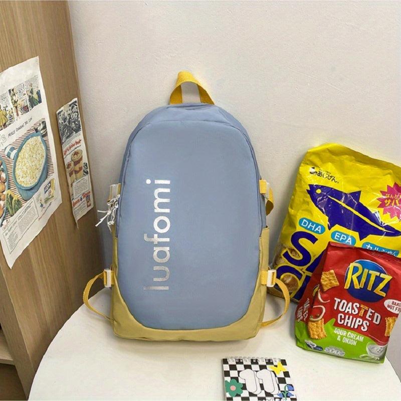 Large Capacity Contrast Backpack for School and Travel
