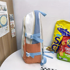 Large Capacity Contrast Backpack for School and Travel