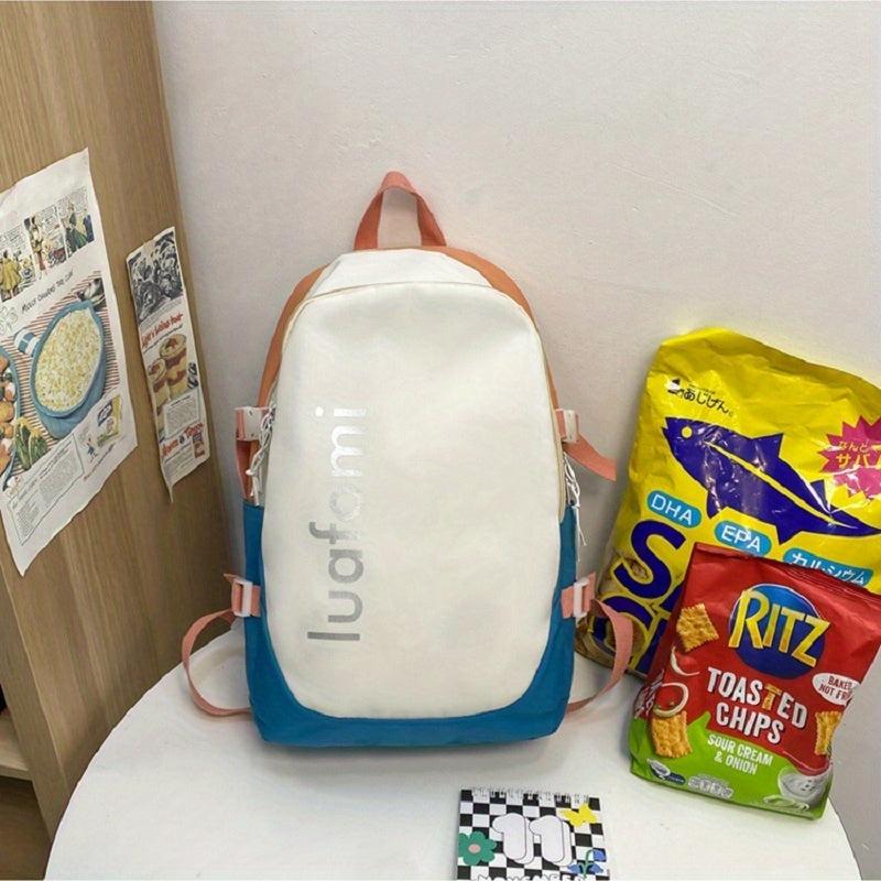 Large Capacity Contrast Backpack for School and Travel