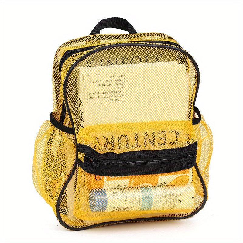 Heavy Duty Mesh Backpack With Padded Shoulder Straps