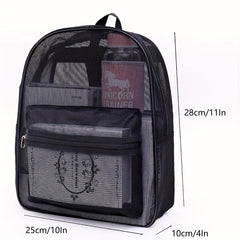 Heavy Duty Mesh Backpack With Padded Shoulder Straps