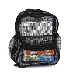Heavy Duty Mesh Backpack With Padded Shoulder Straps