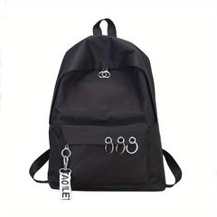 Casual Canvas Backpack Schoolbag Men Women Travel Bag Letter Pattern