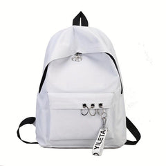 Casual Canvas Backpack Schoolbag Men Women Travel Bag Letter Pattern