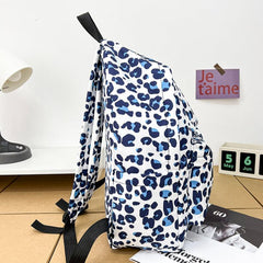 Leopard Grain Backpack Lightweight Schoolbag for Students Casual Bag
