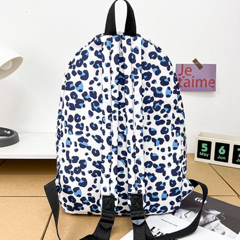 Leopard Grain Backpack Lightweight Schoolbag for Students Casual Bag