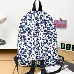 Leopard Grain Backpack Lightweight Schoolbag for Students Casual Bag