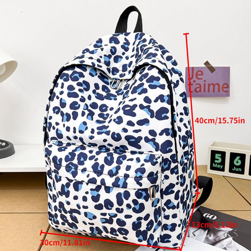 Leopard Grain Backpack Lightweight Schoolbag for Students Casual Bag