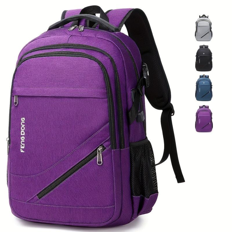 Large Laptop Backpack 17.3 Durable Waterproof Travel Bag USB Charging