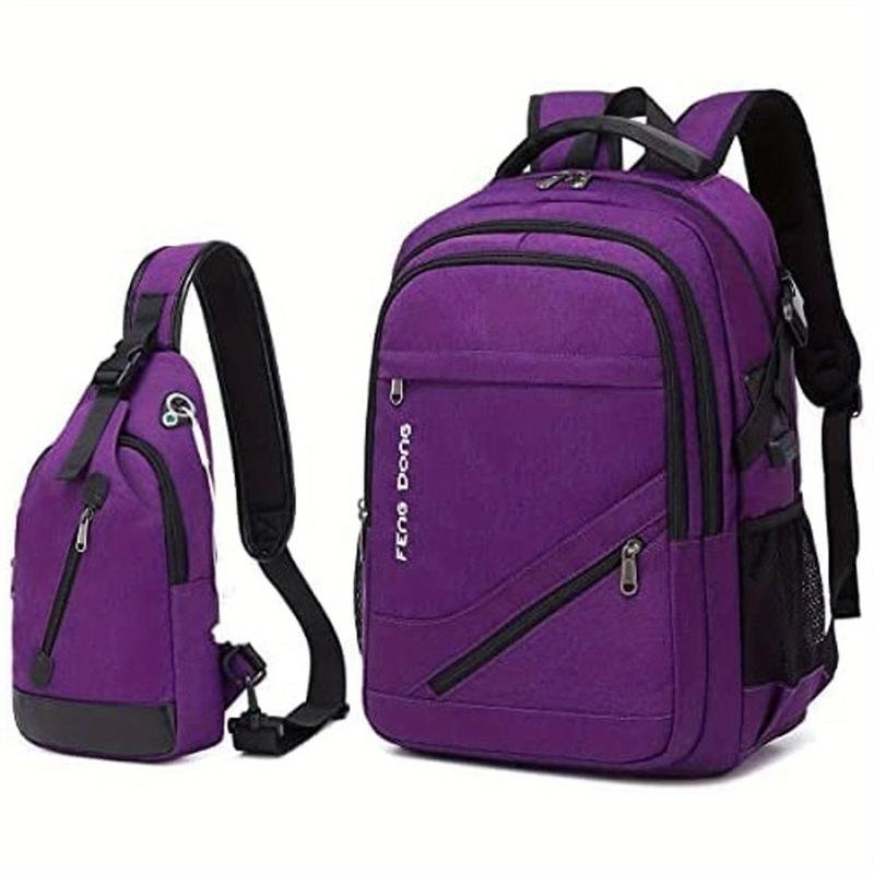 Large Laptop Backpack 17.3 Durable Waterproof Travel Bag USB Charging
