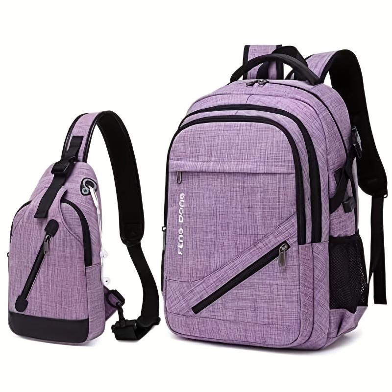 Large Laptop Backpack 17.3 Durable Waterproof Travel Bag USB Charging