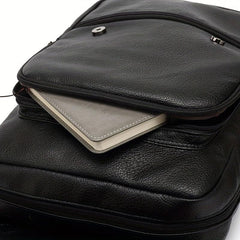 Anti-theft Men's Backpack for Business Travel, Flip Cover Design