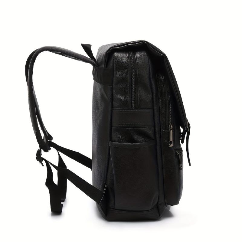 Anti-theft Men's Backpack for Business Travel, Flip Cover Design