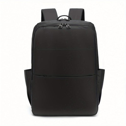 1pc Solid Backpack Men's Laptop Bag Business Commuter Students Schoolbag