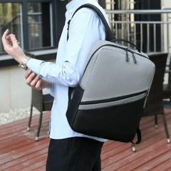 Contrast Backpack With USB Charging Port Large Travel Business Laptop Bag