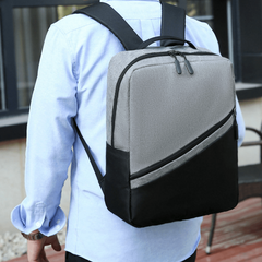 Contrast Backpack With USB Charging Port Large Travel Business Laptop Bag