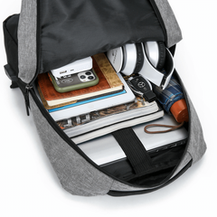 Contrast Backpack With USB Charging Port Large Travel Business Laptop Bag