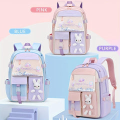 Princess Style Little Rabbit Doll Backpack With Colorful Sequins for Girls