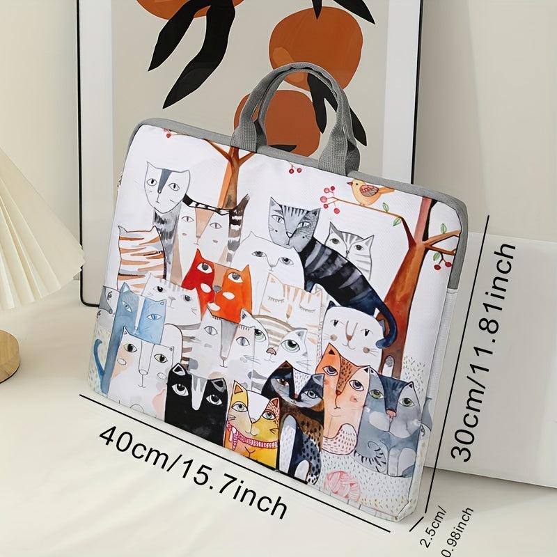 Kittens Pattern Laptop Bag Soft Surface Protective Cover 38.1cm