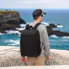 Men's Oxford Bag with USB Charging Port, Large Capacity, Water-Resistant