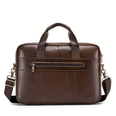 Men's Leather Briefcase Large Capacity Business Handbag
