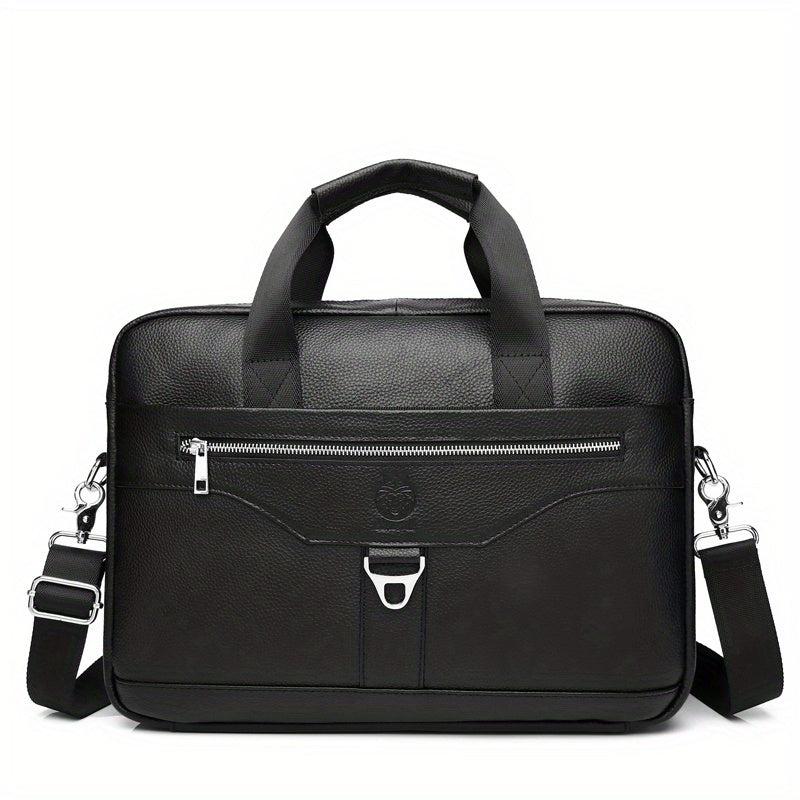 Men's Leather Briefcase Large Capacity Business Handbag