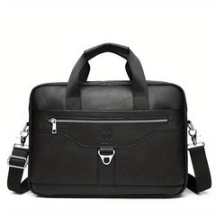 Men's Leather Briefcase Large Capacity Business Handbag