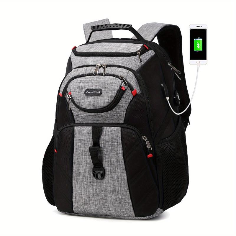 Large Capacity Waterproof Laptop Backpack USB Charging Port