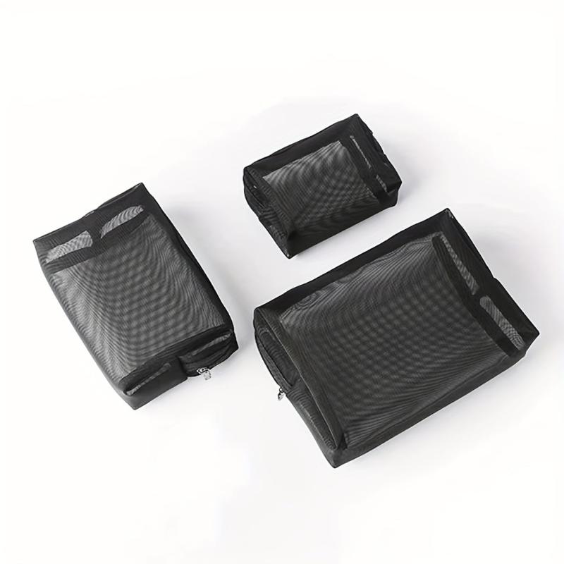 Portable Mesh Large Capacity Cosmetic Bag Travel Cosmetic Storage Set
