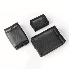 Portable Mesh Large Capacity Cosmetic Bag Travel Cosmetic Storage Set