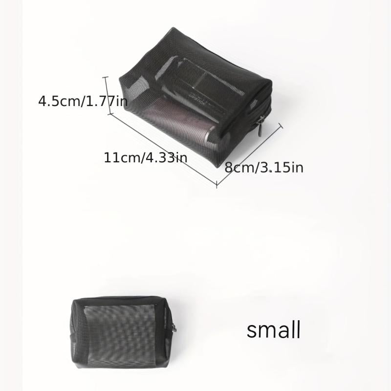 Portable Mesh Large Capacity Cosmetic Bag Travel Cosmetic Storage Set