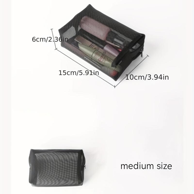 Portable Mesh Large Capacity Cosmetic Bag Travel Cosmetic Storage Set
