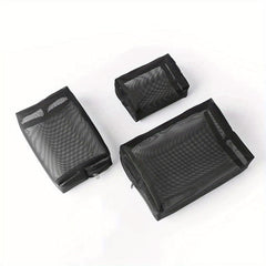 Portable Mesh Large Capacity Cosmetic Bag Travel Cosmetic Storage Set