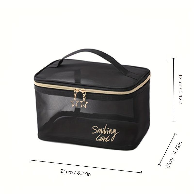 Large Capacity Mesh Cosmetic Bag Travel Toiletry Wash Bag